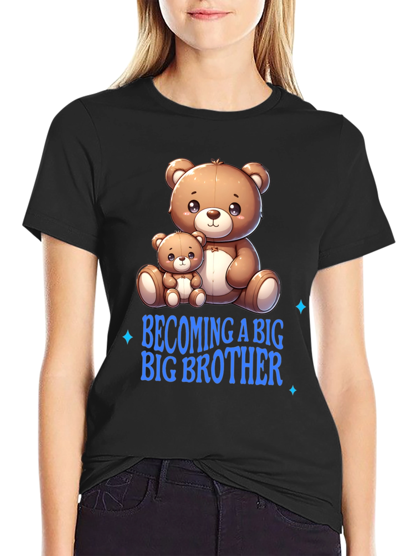 Becoming a Big Brother T-Shirt Cute Bear Graphic