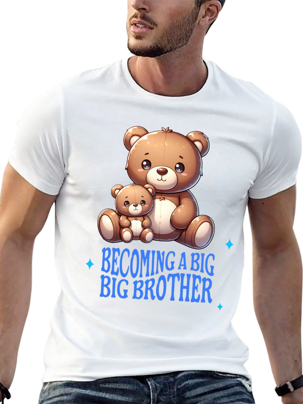 Becoming a Big Brother T-Shirt Cute Bear Graphic