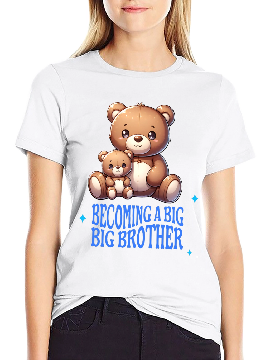 Becoming a Big Brother T-Shirt Cute Bear Graphic