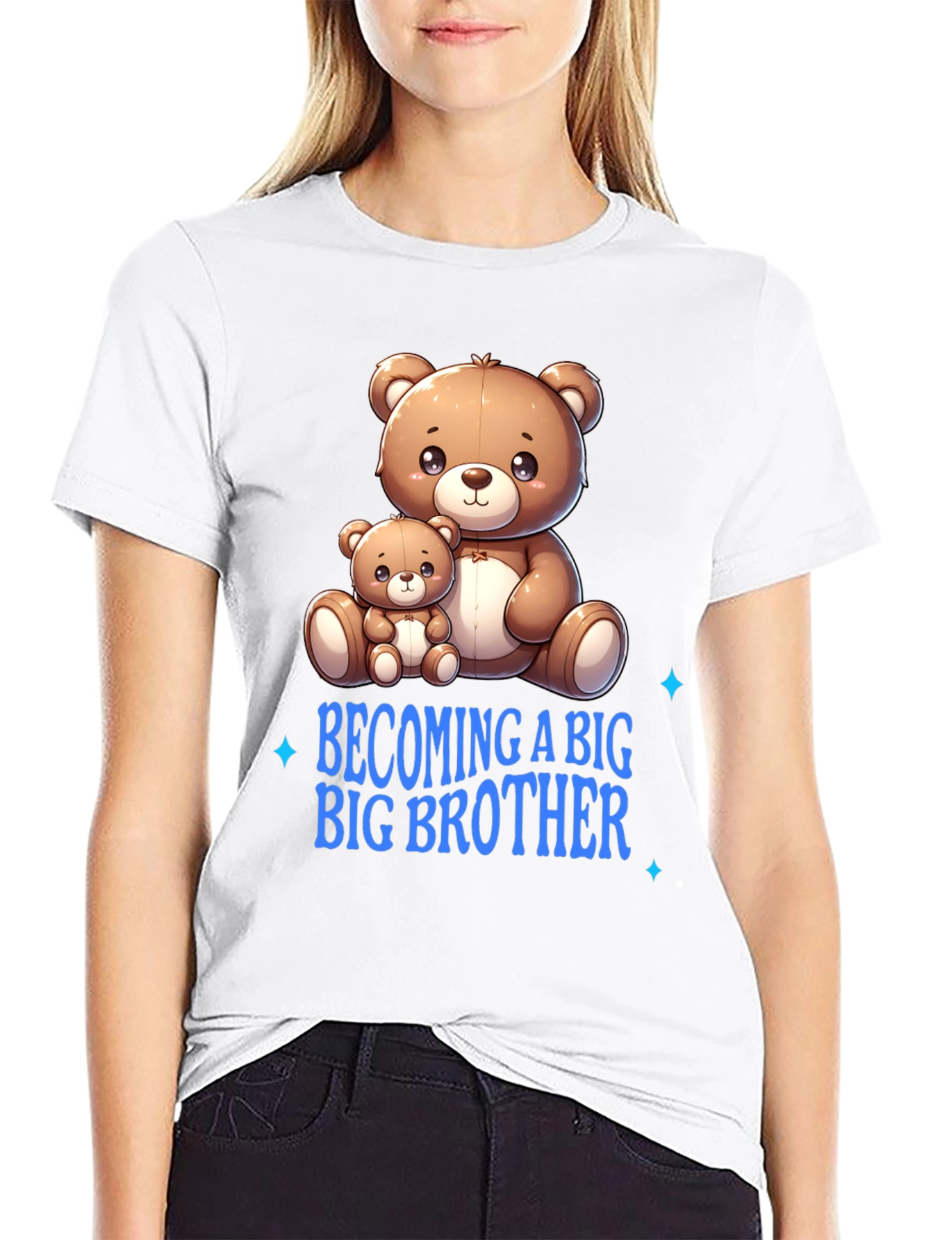 Becoming a Big Brother T-Shirt Cute Bear Graphic