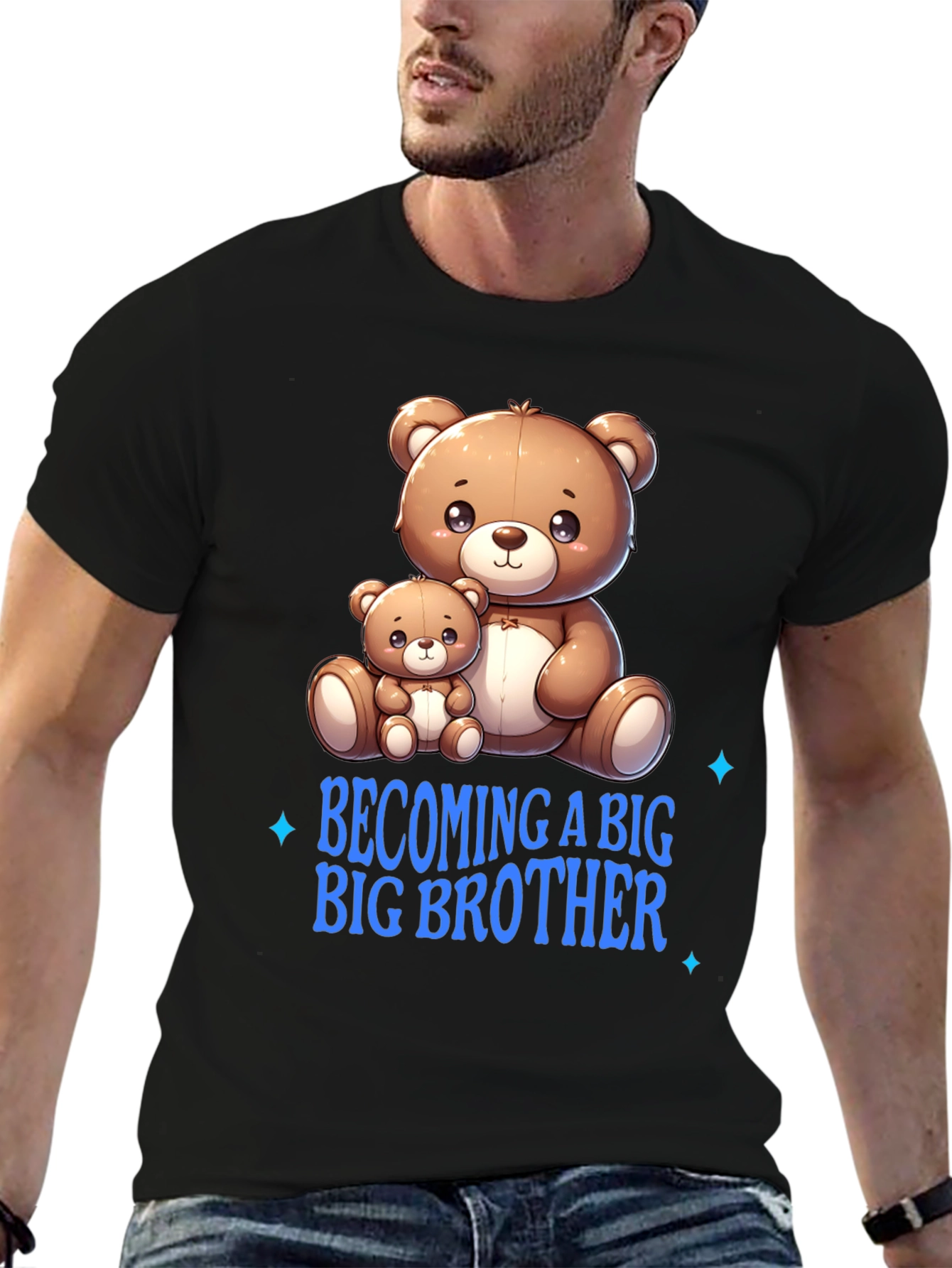 Becoming a Big Brother T-Shirt Cute Bear Graphic