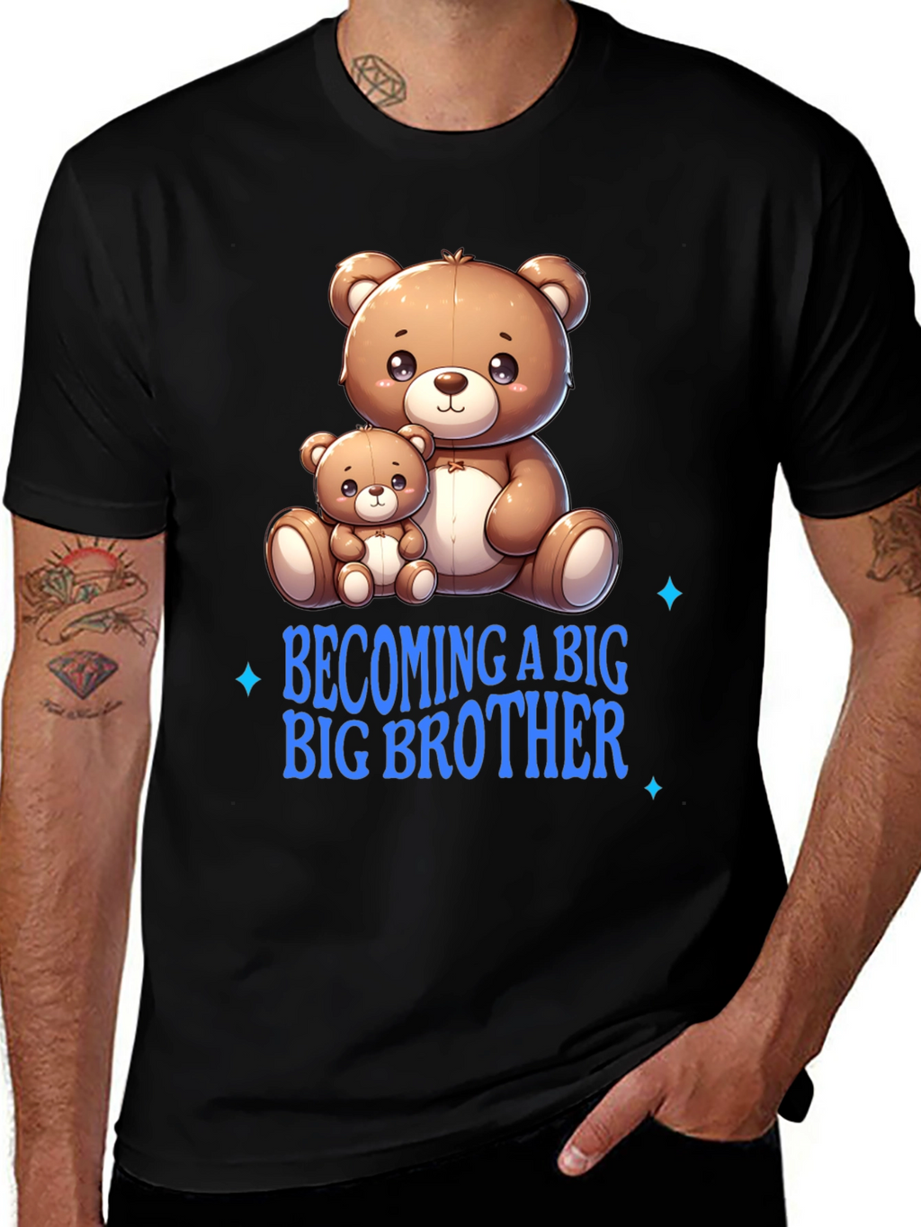 Becoming a Big Brother T-Shirt Cute Bear Graphic