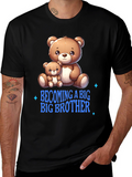 Becoming a Big Brother T-Shirt Cute Bear Graphic