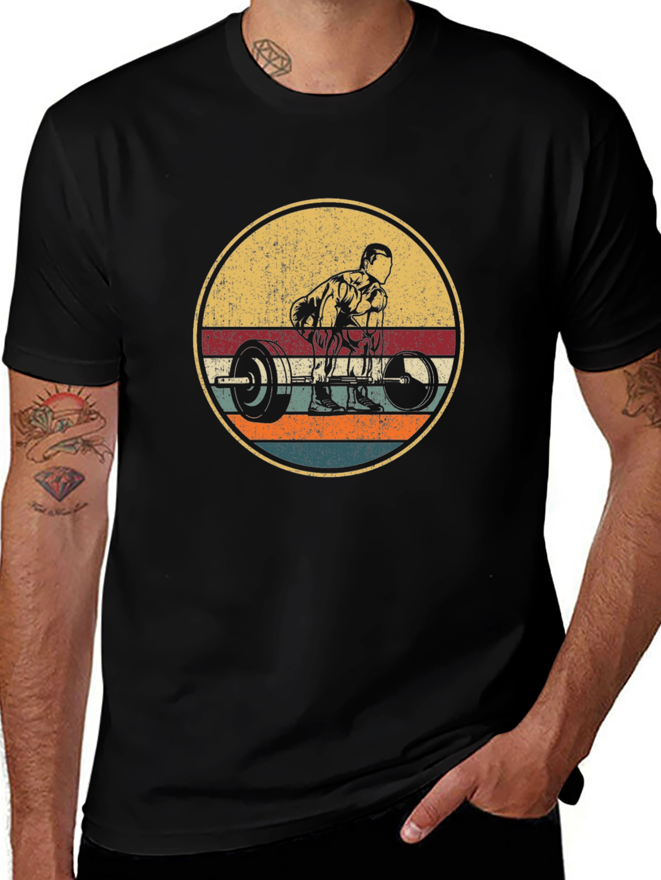 Retro Weightlifting T-Shirt - Vintage Gym Apparel