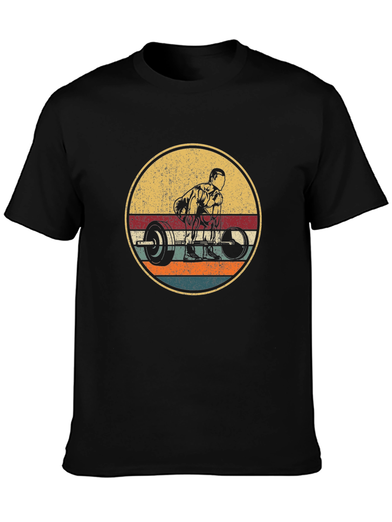 Retro Weightlifting T-Shirt - Vintage Gym Apparel