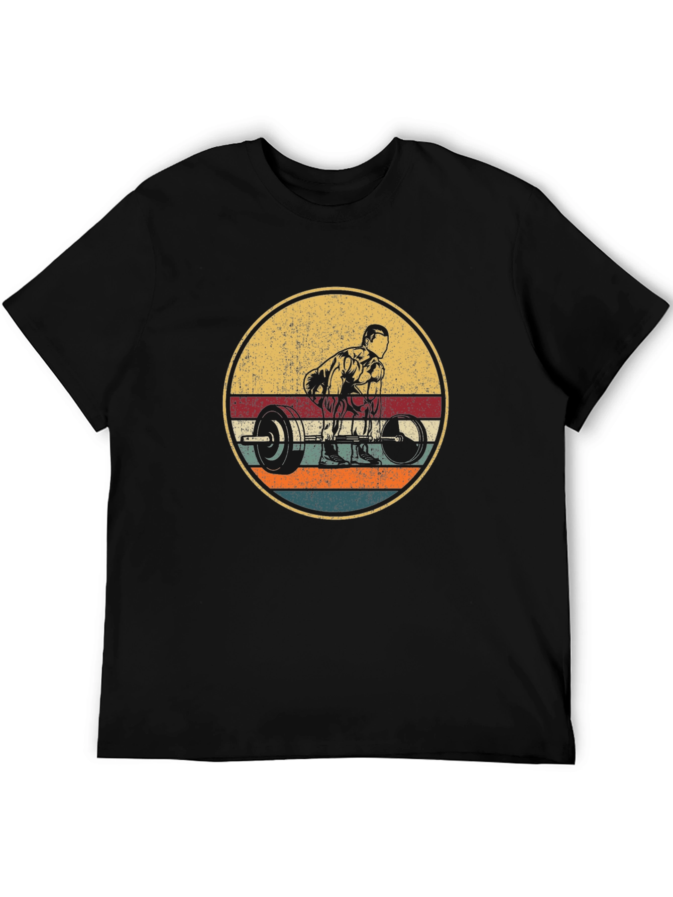 Retro Weightlifting T-Shirt - Vintage Gym Apparel