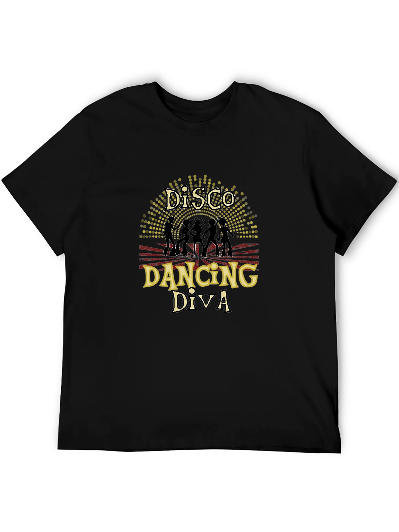 Disco Dancing Diva Black T-Shirt