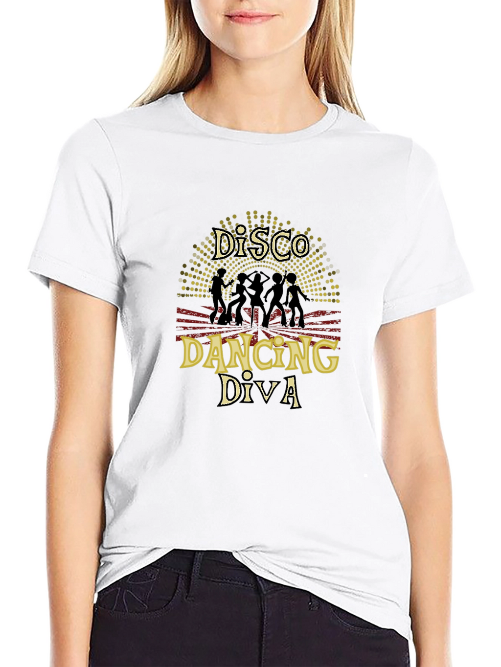 Disco Dancing Diva Black T-Shirt