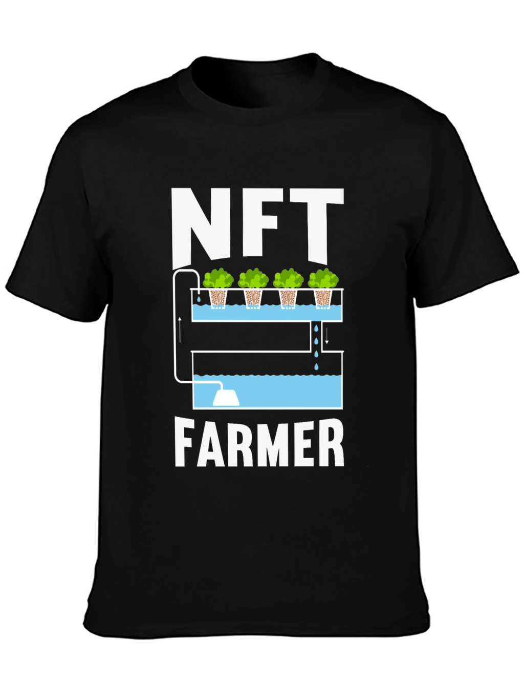 NFT Farmer Graphic T-Shirt - Hydroponics Design