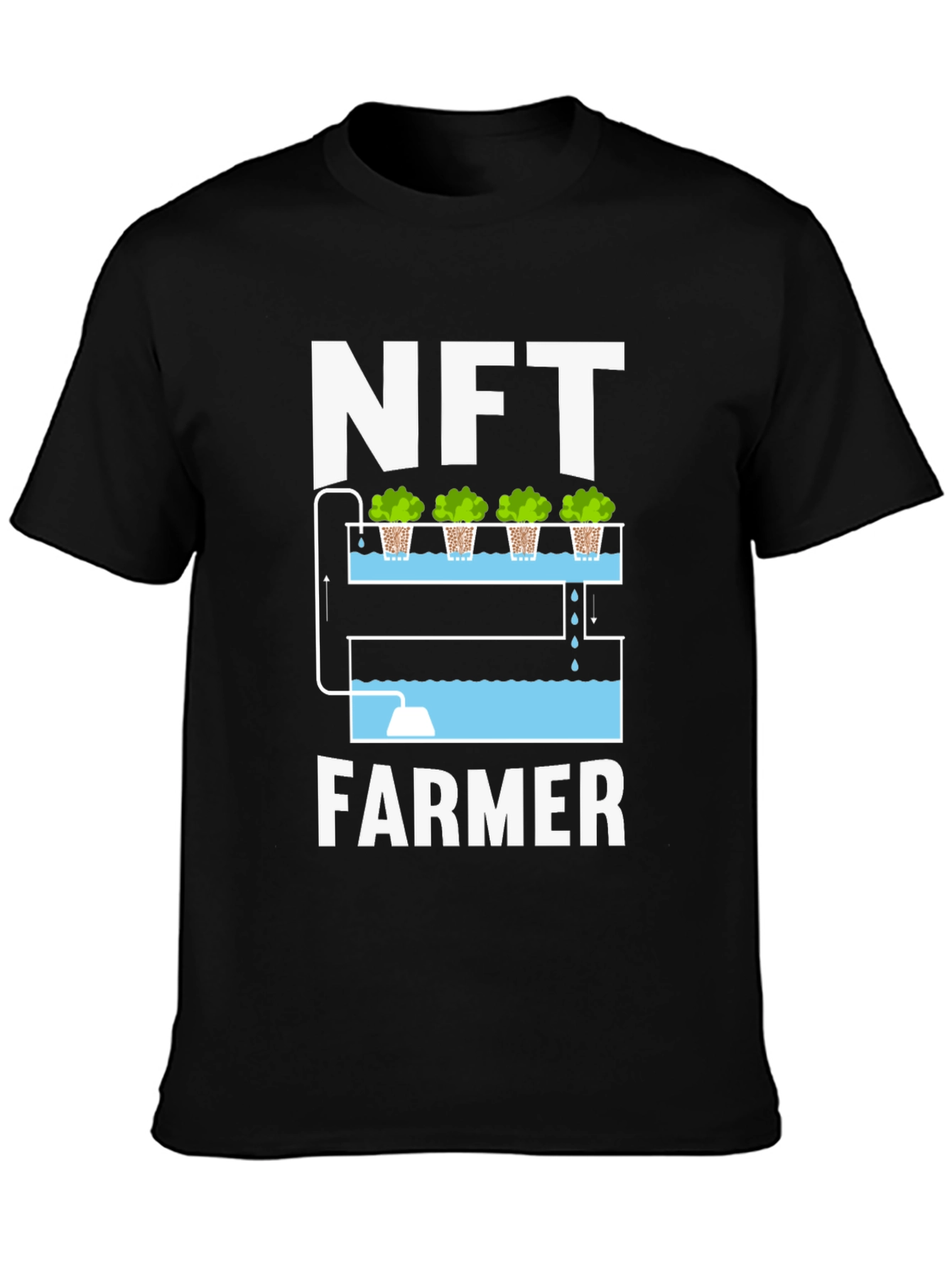 NFT Farmer Graphic T-Shirt - Hydroponics Design