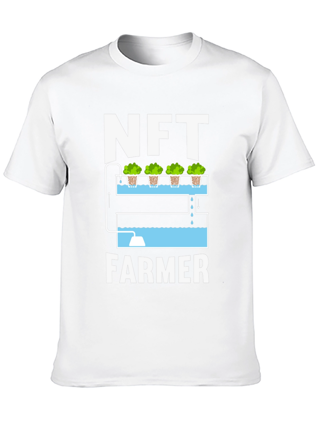 NFT Farmer Graphic T-Shirt - Hydroponics Design