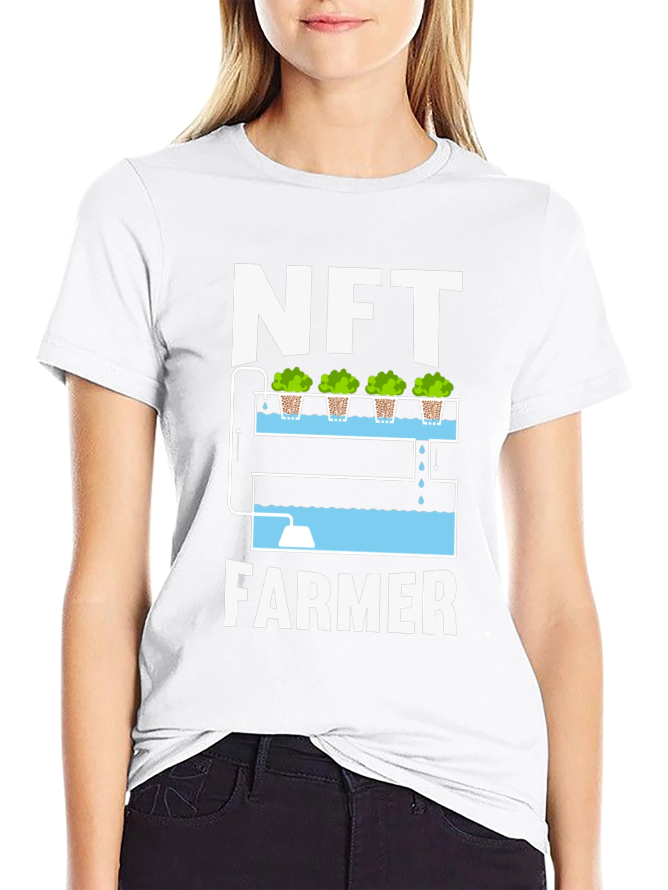 NFT Farmer Graphic T-Shirt - Hydroponics Design