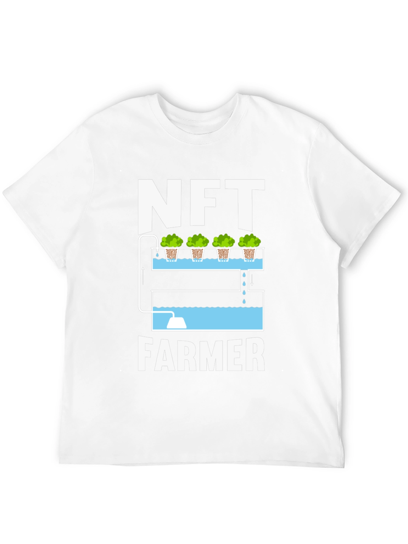 NFT Farmer Graphic T-Shirt - Hydroponics Design
