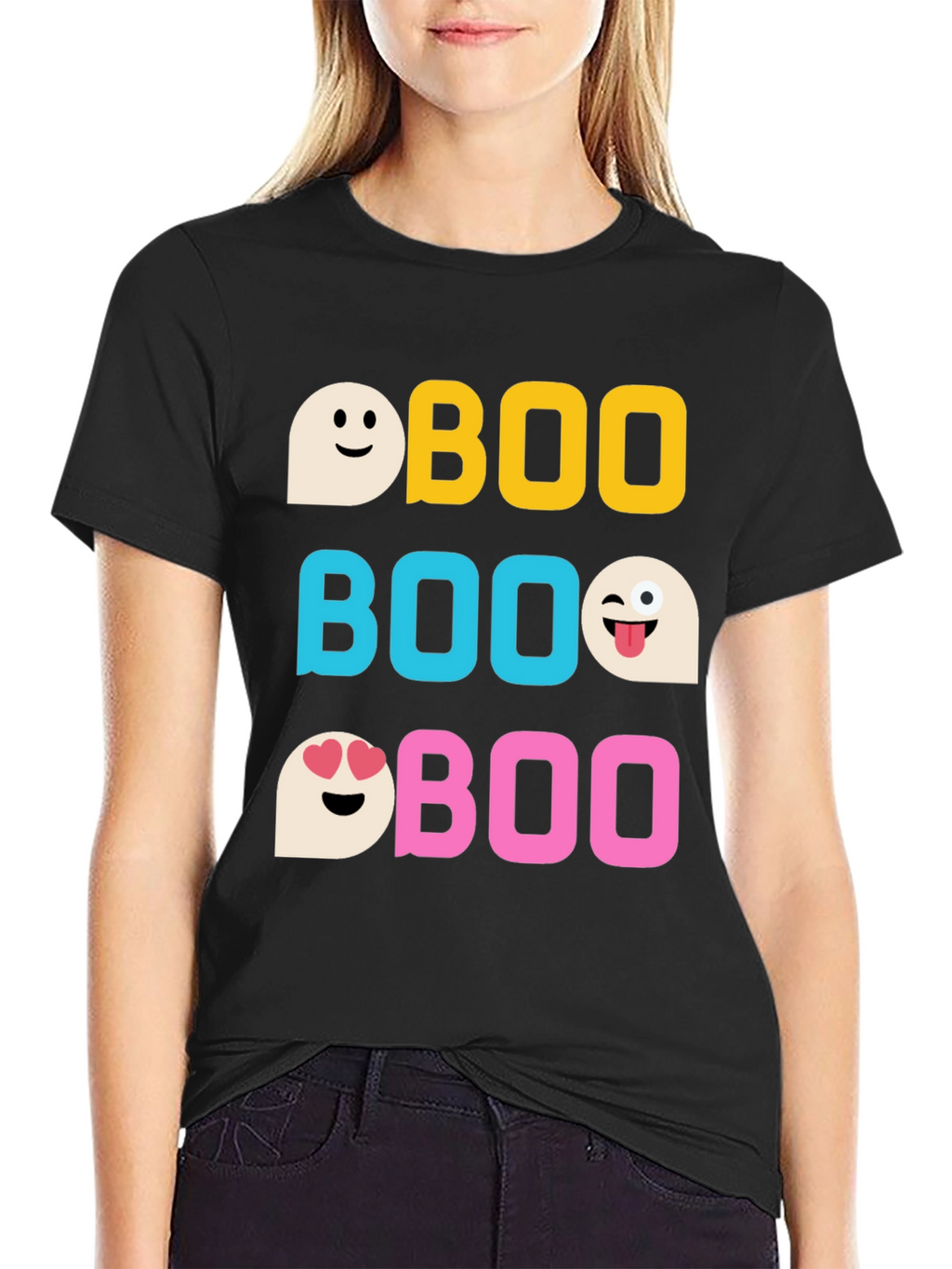 Boo Ghost Graphic T-Shirt - Spooky Season Ready!