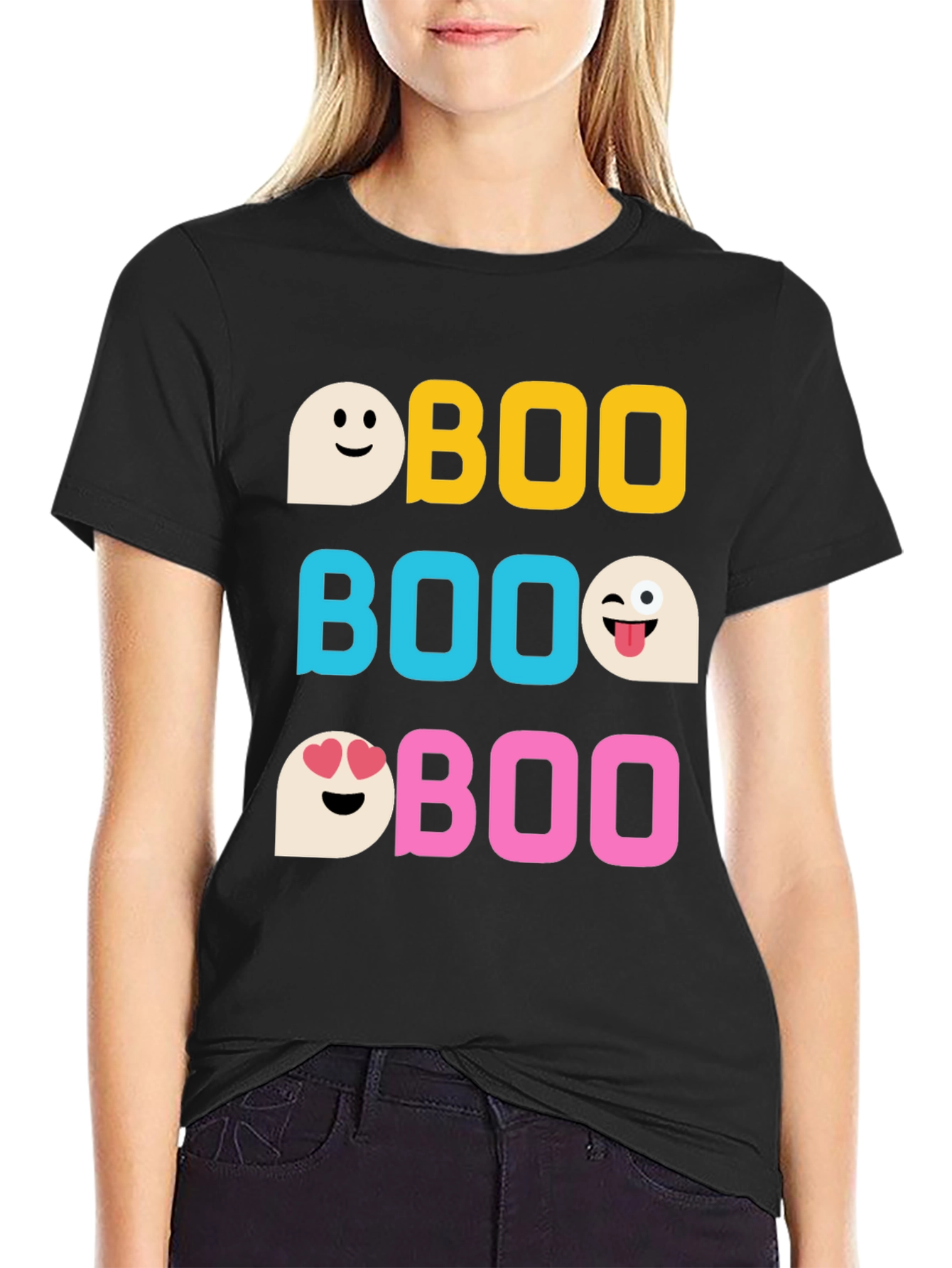 Boo Ghost Graphic T-Shirt - Spooky Season Ready!