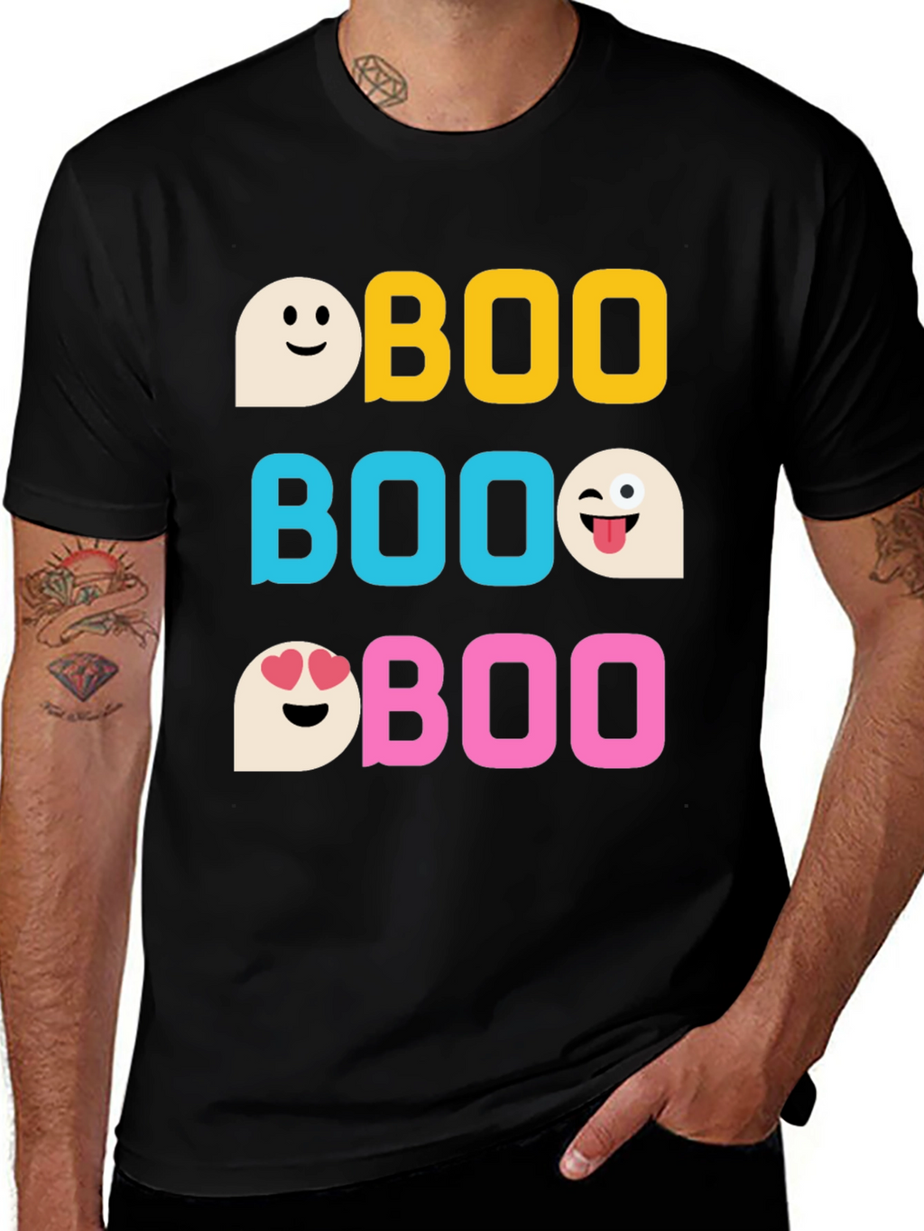 Boo Ghost Graphic T-Shirt - Spooky Season Ready!