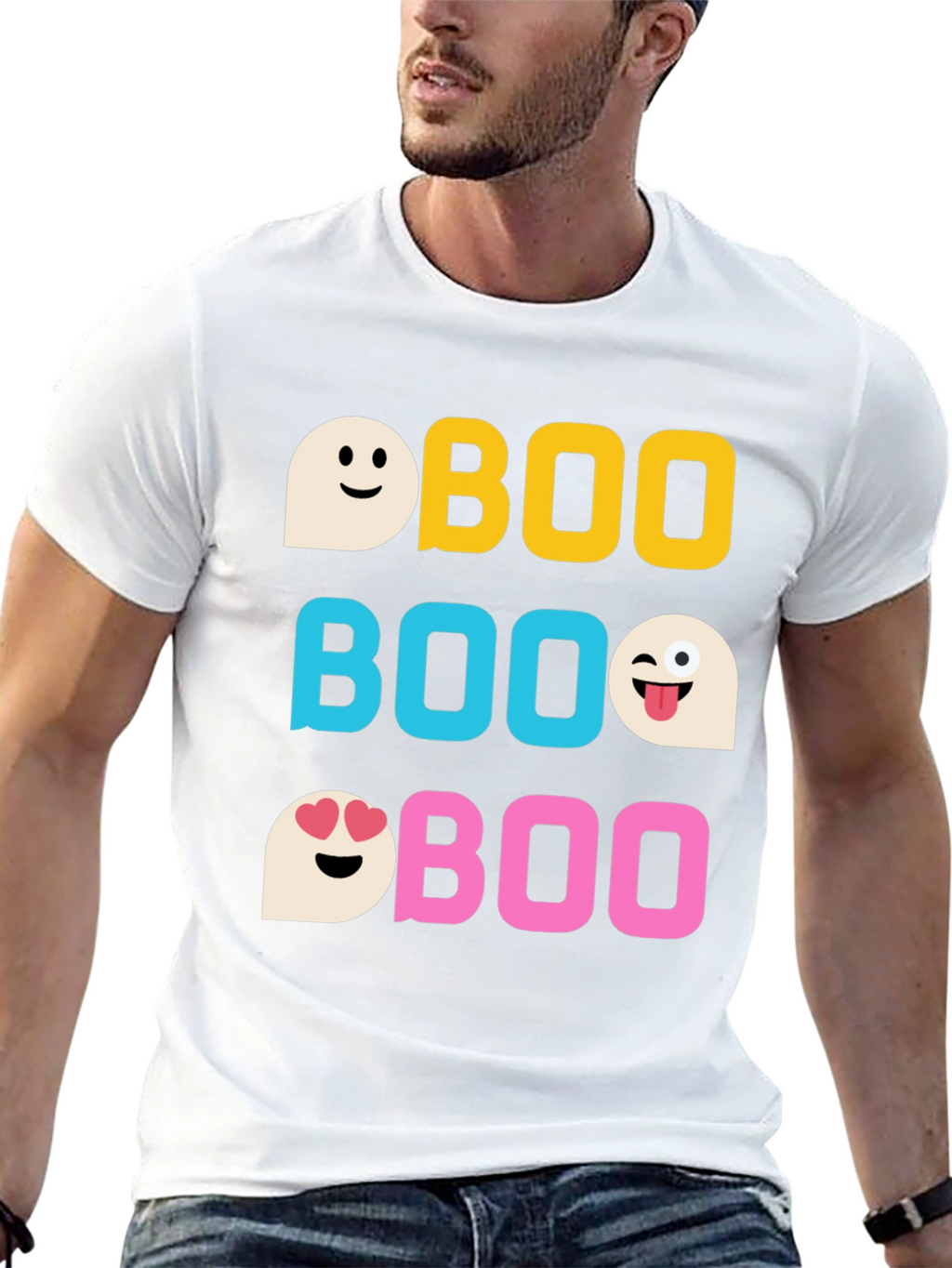 Boo Ghost Graphic T-Shirt - Spooky Season Ready!