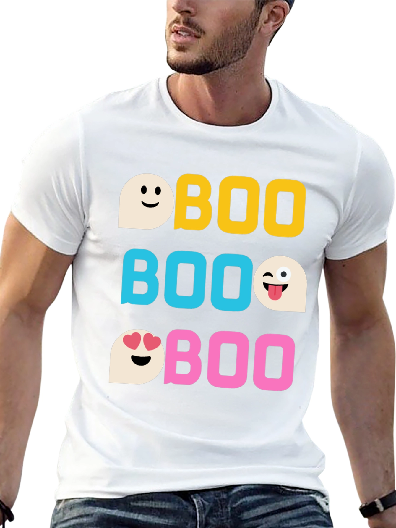Boo Ghost Graphic T-Shirt - Spooky Season Ready!