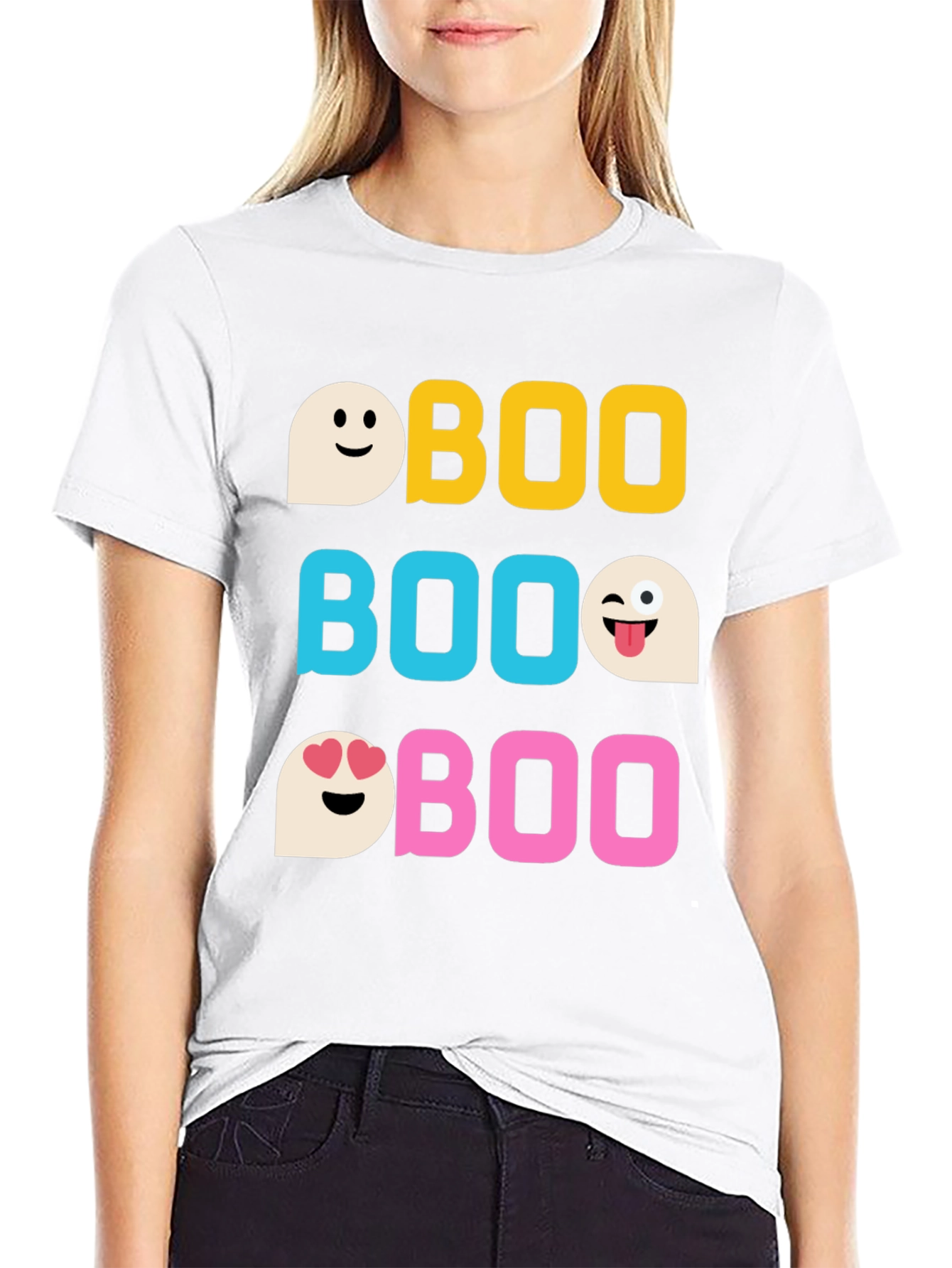 Boo Ghost Graphic T-Shirt - Spooky Season Ready!