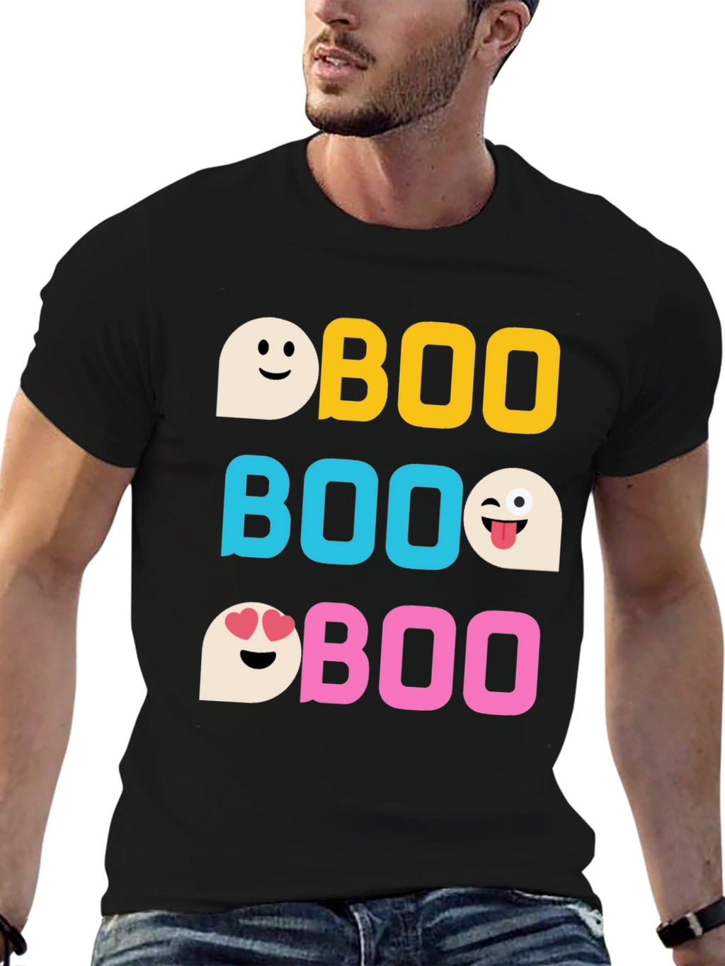 Boo Ghost Graphic T-Shirt - Spooky Season Ready!