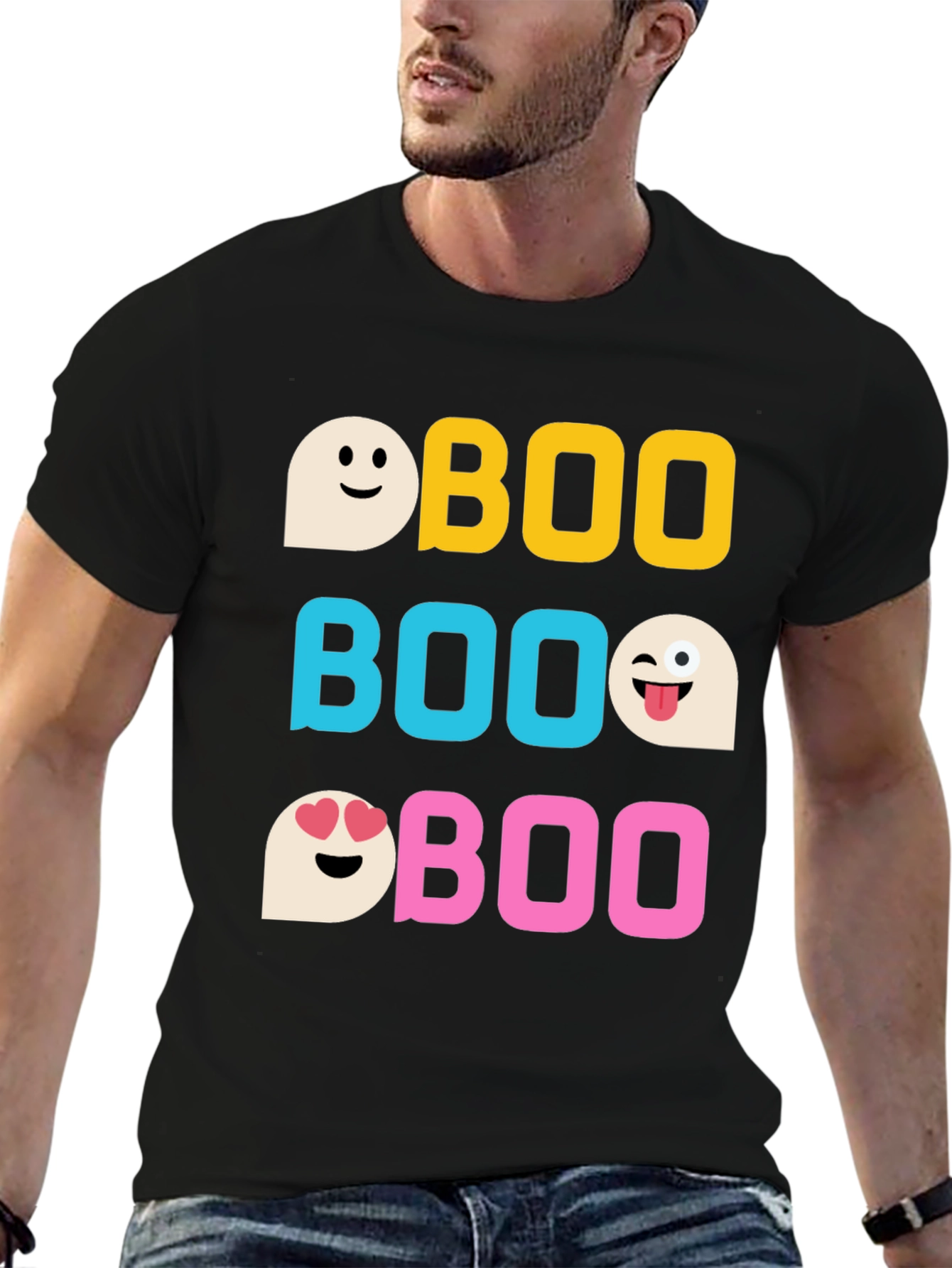 Boo Ghost Graphic T-Shirt - Spooky Season Ready!