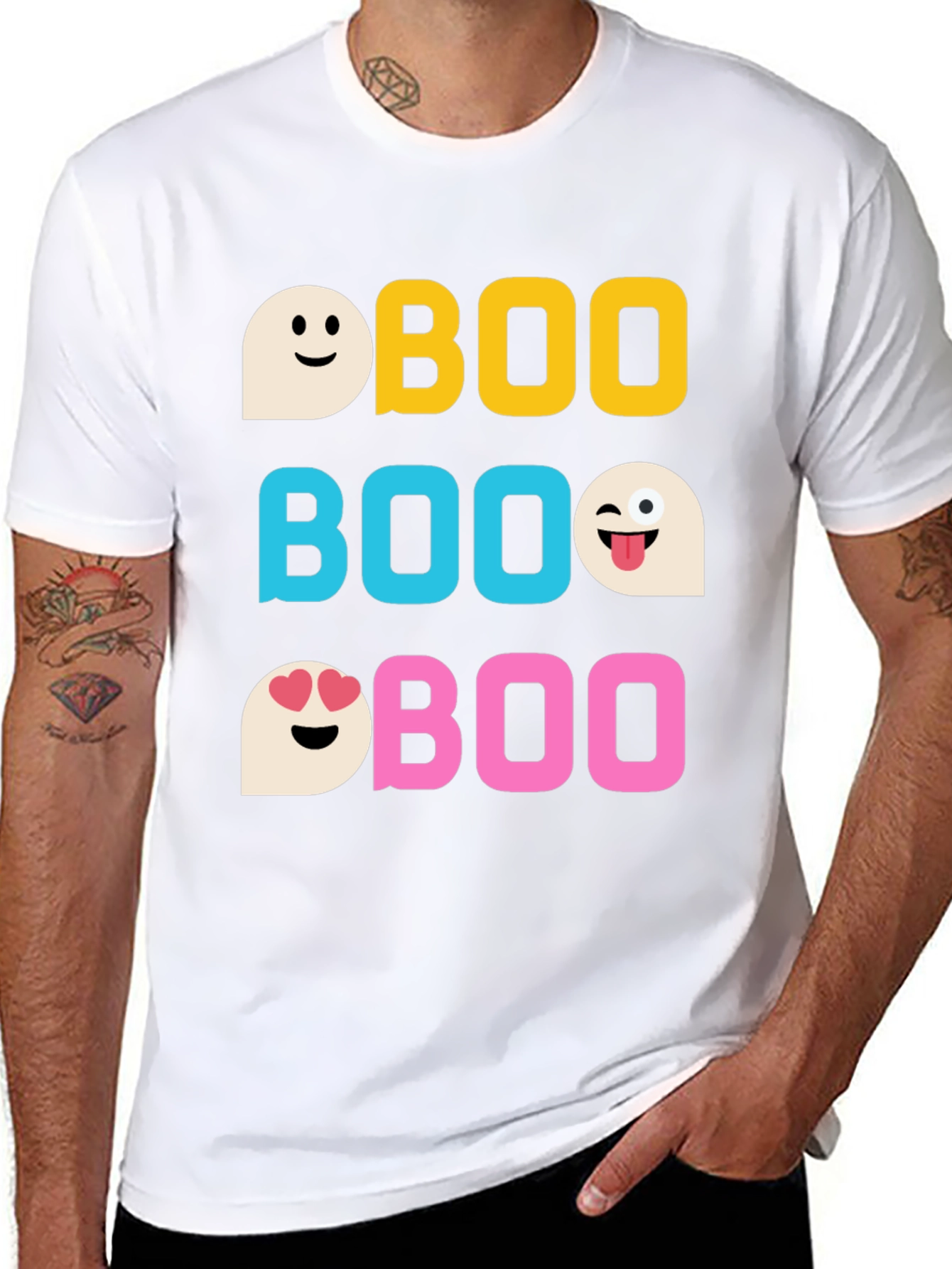 Boo Ghost Graphic T-Shirt - Spooky Season Ready!