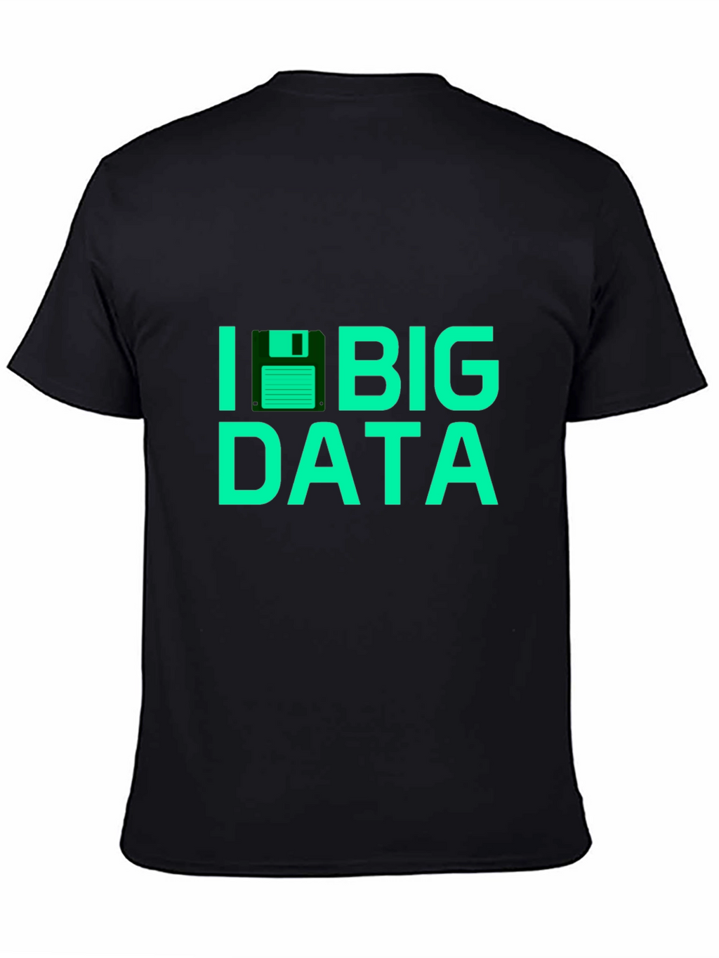 I Floppy Disk Big Data Tee - Black T-Shirt