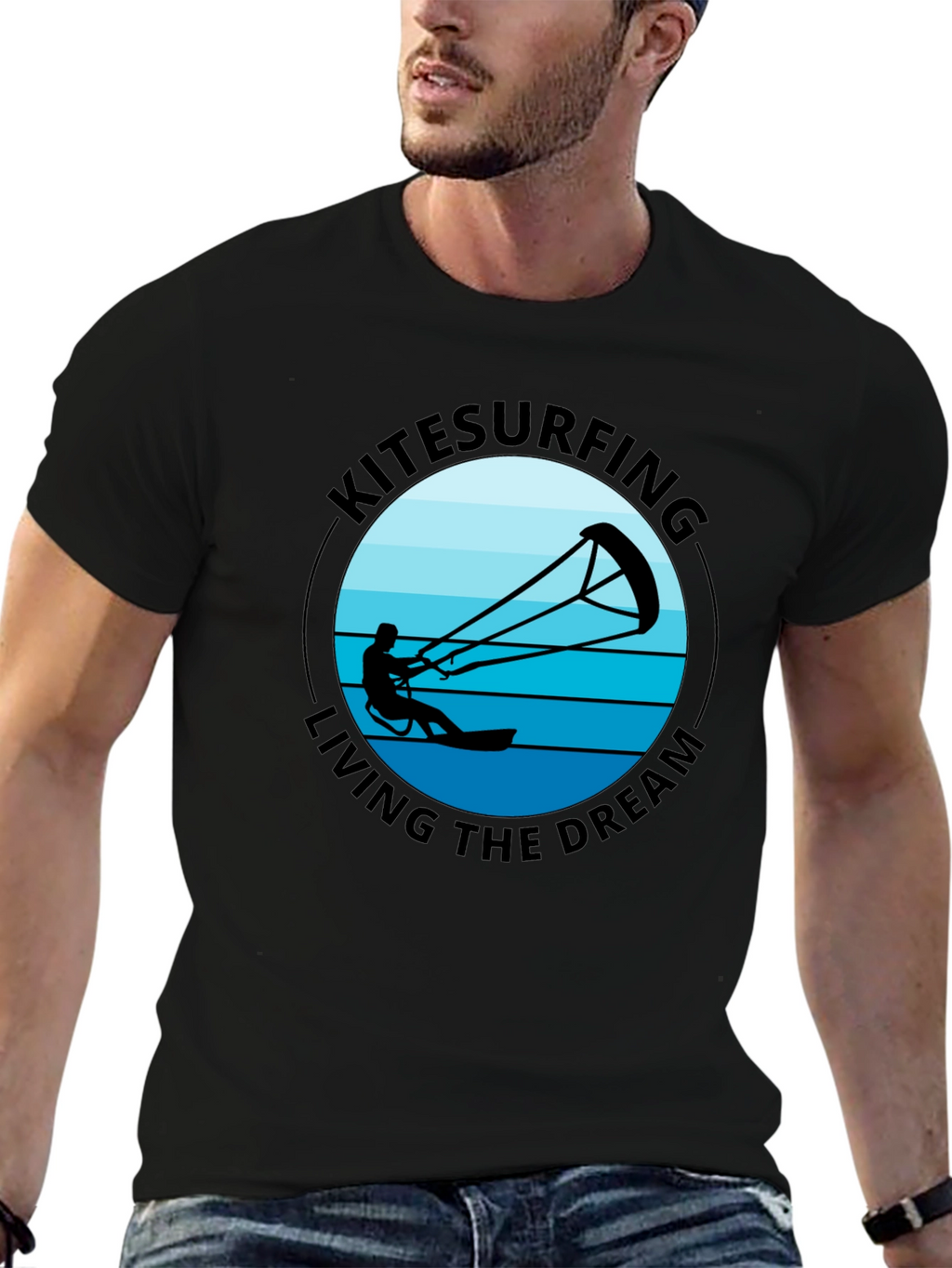 Kitesurfing Living the Dream Graphic Tee