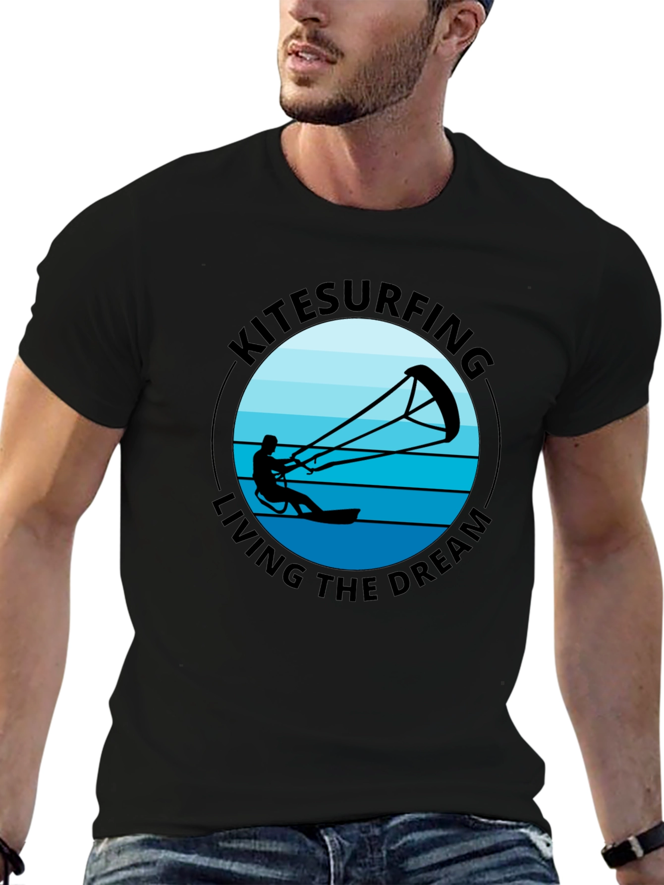 Kitesurfing Living the Dream Graphic Tee