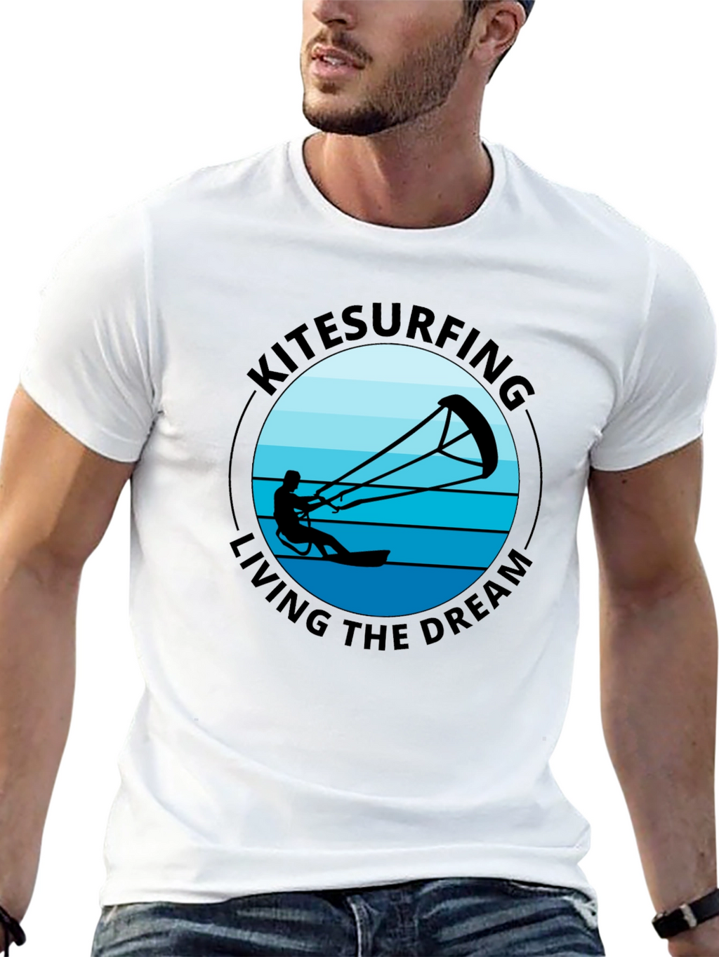 Kitesurfing Living the Dream Graphic Tee