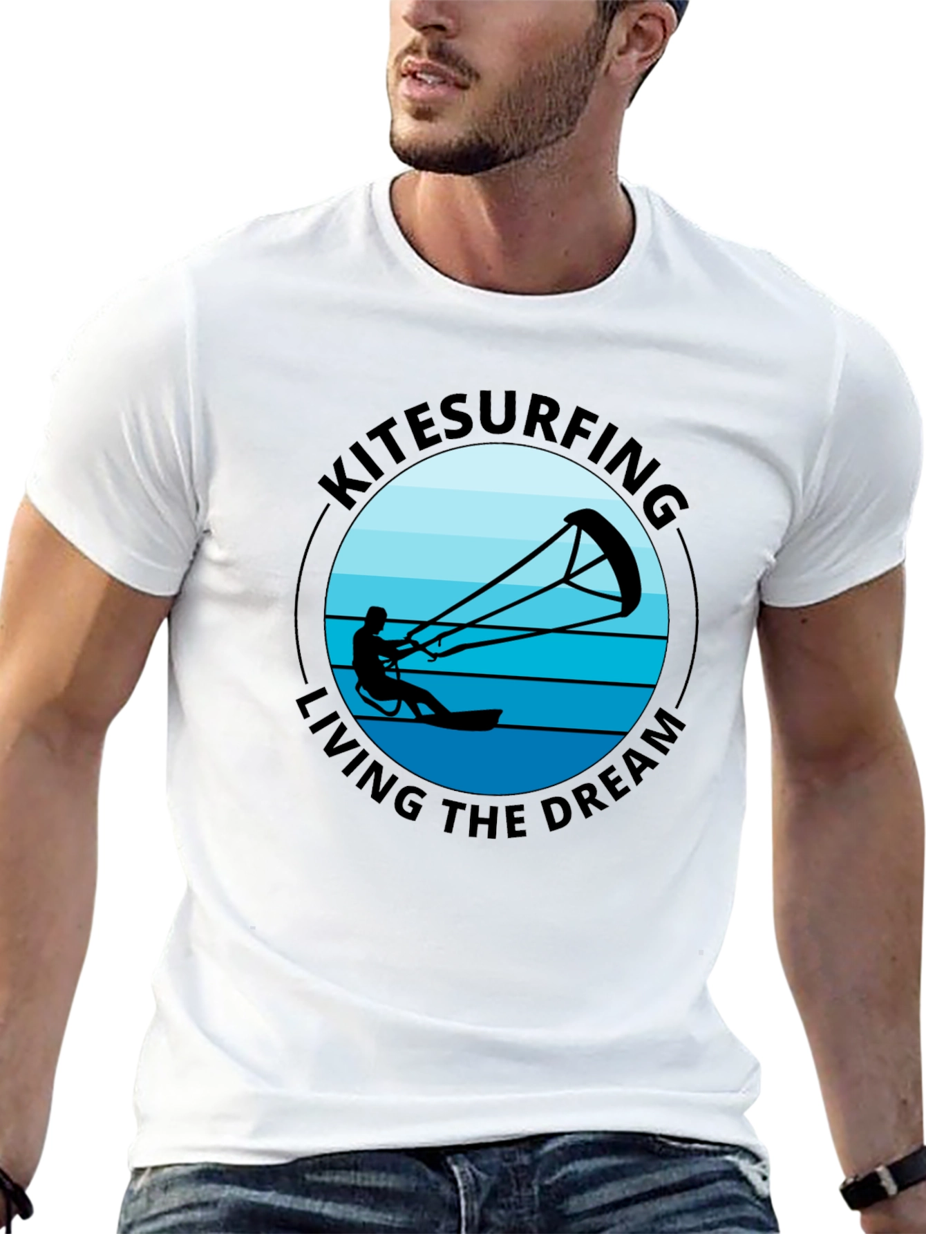 Kitesurfing Living the Dream Graphic Tee
