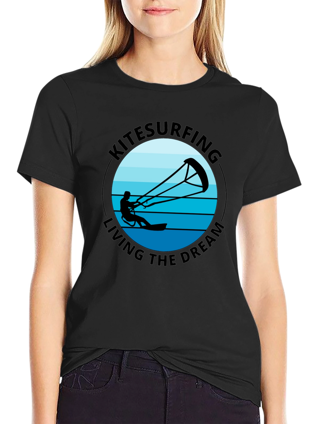 Kitesurfing Living the Dream Graphic Tee