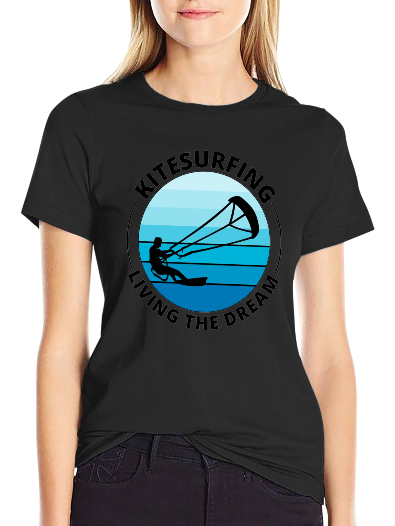 Kitesurfing Living the Dream Graphic Tee