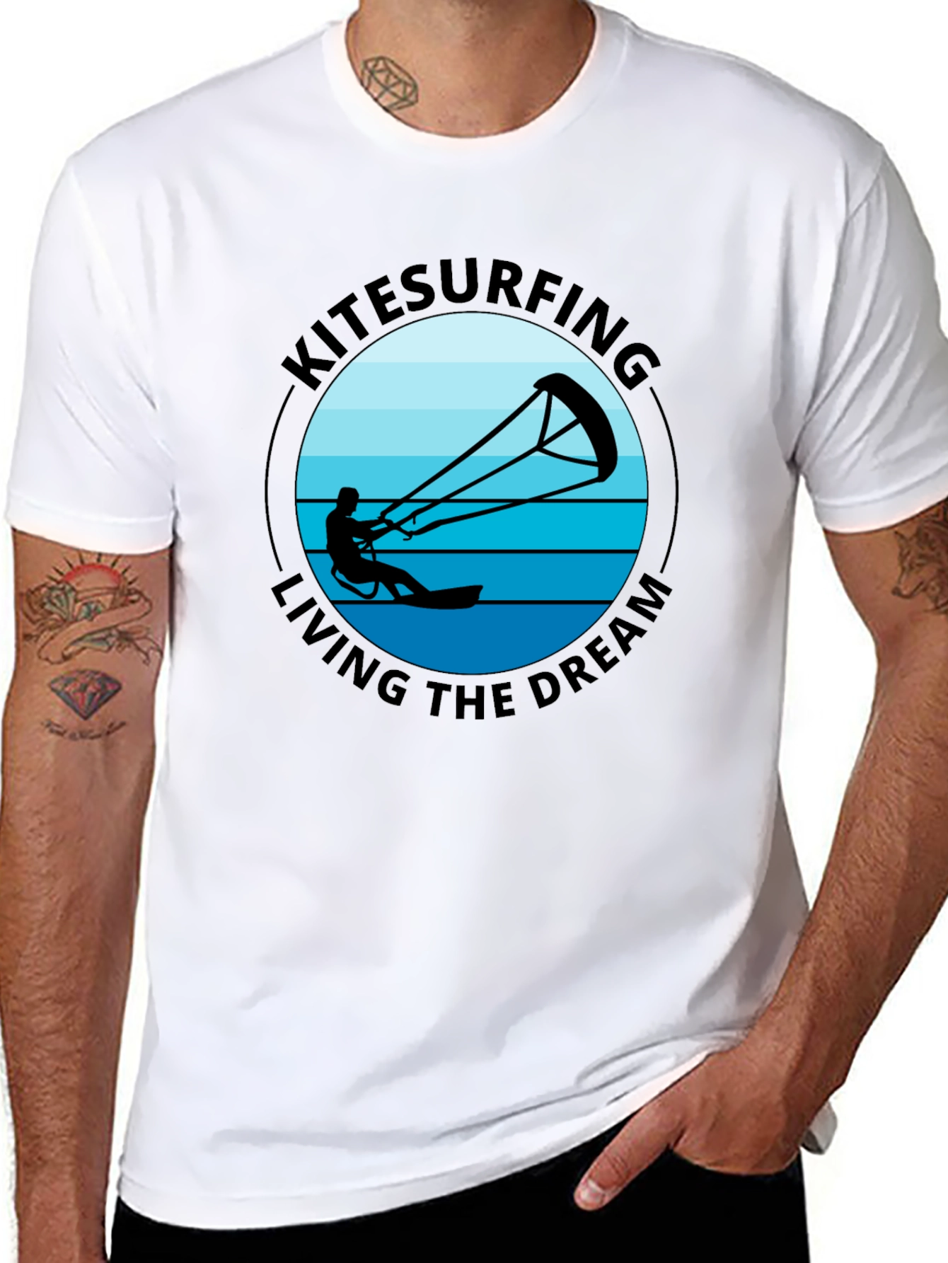 Kitesurfing Living the Dream Graphic Tee