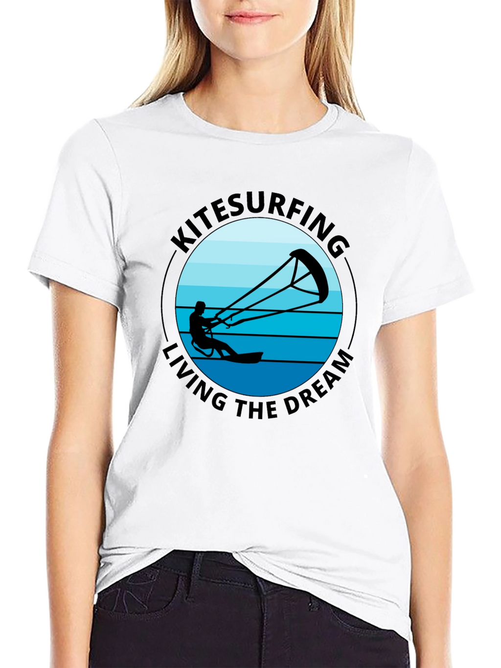 Kitesurfing Living the Dream Graphic Tee
