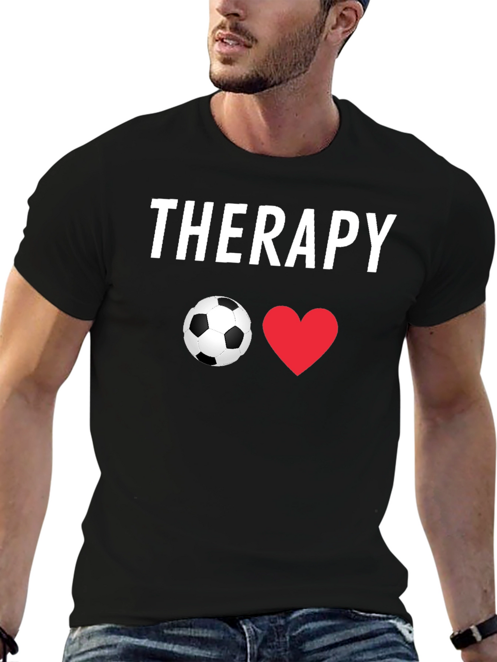 Soccer Therapy T-Shirt - Black