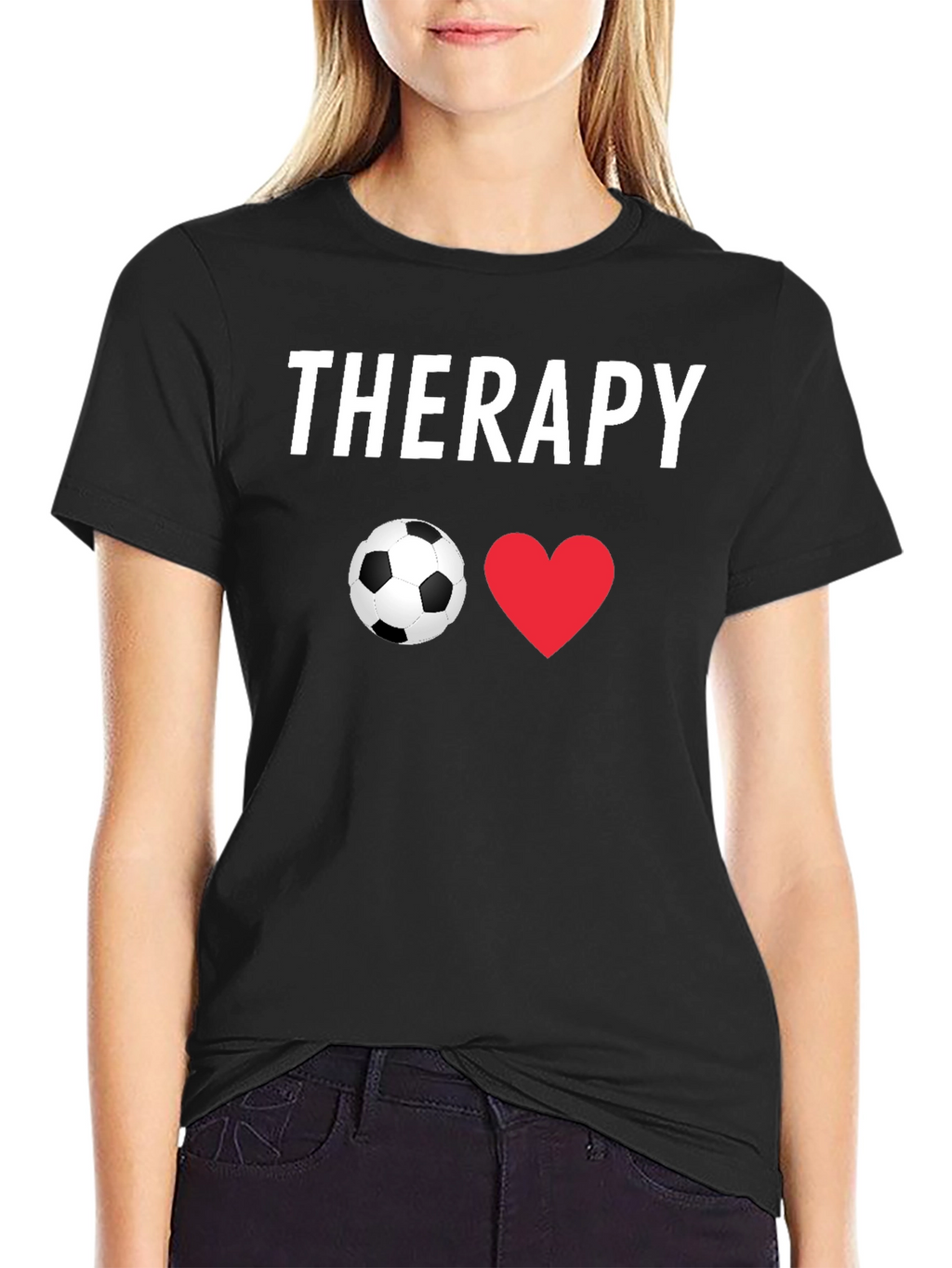 Soccer Therapy T-Shirt - Black