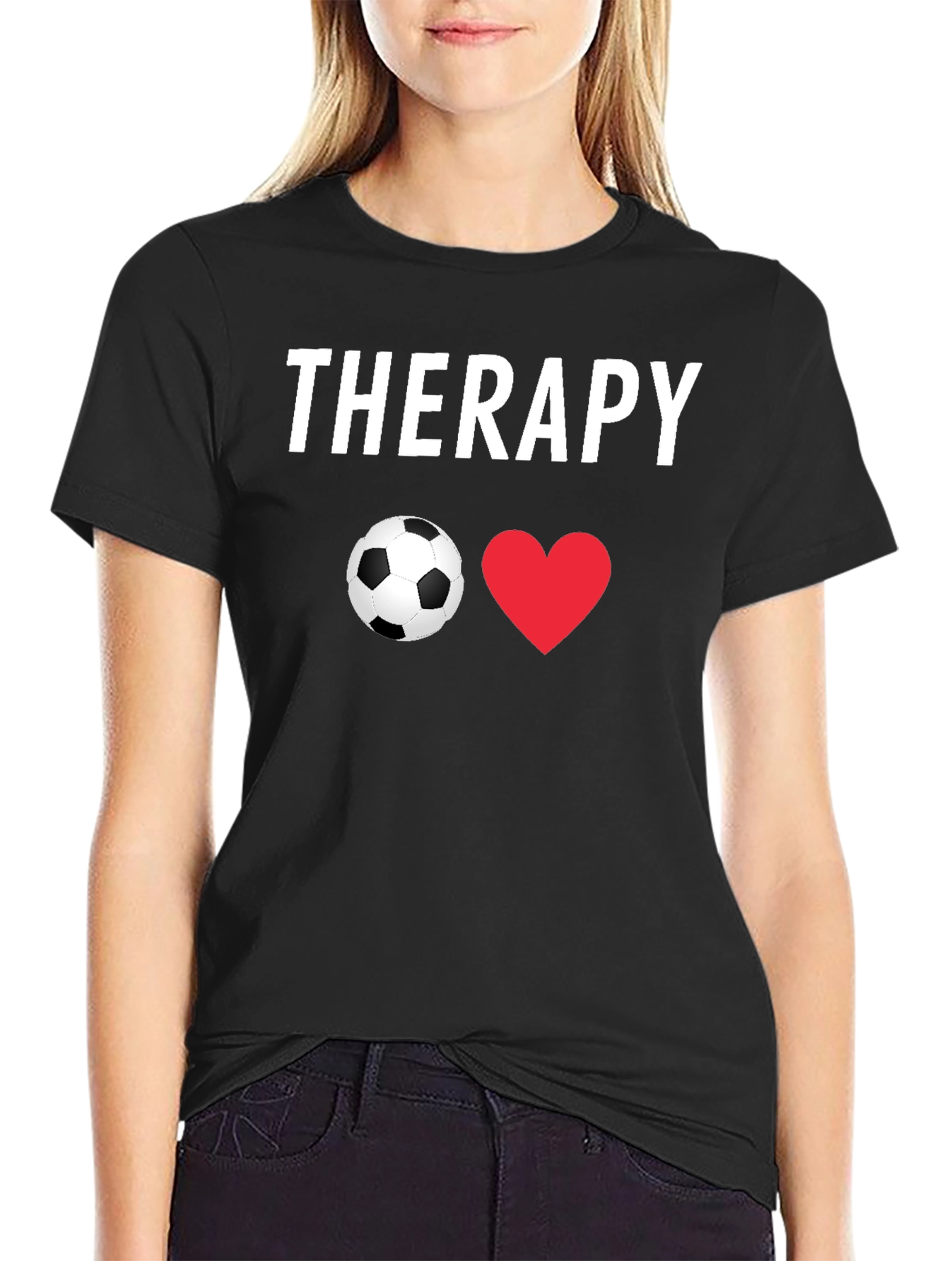 Soccer Therapy T-Shirt - Black