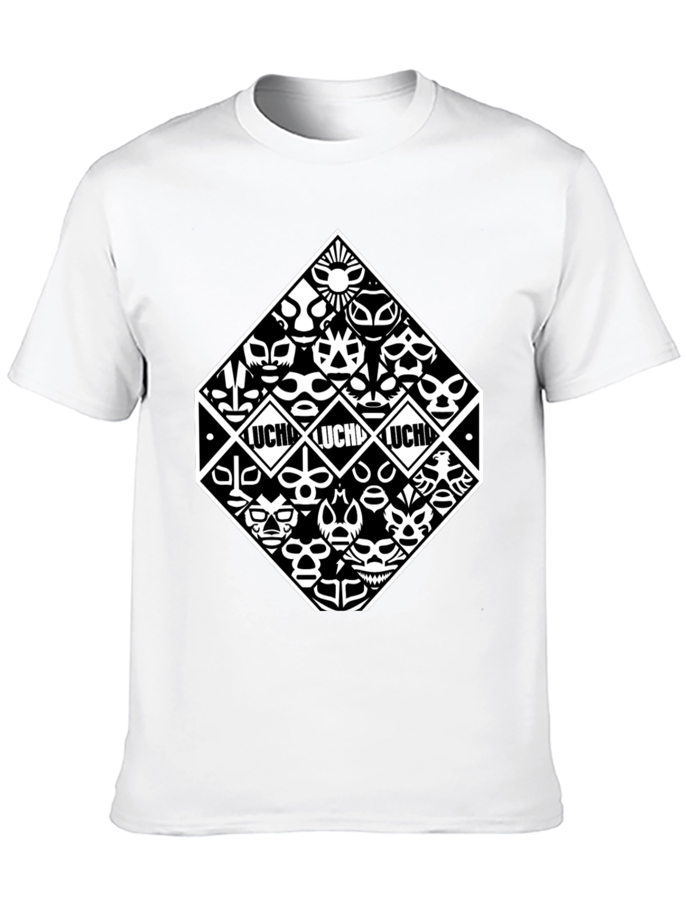 Lucha Libre Masks Black T-Shirt
