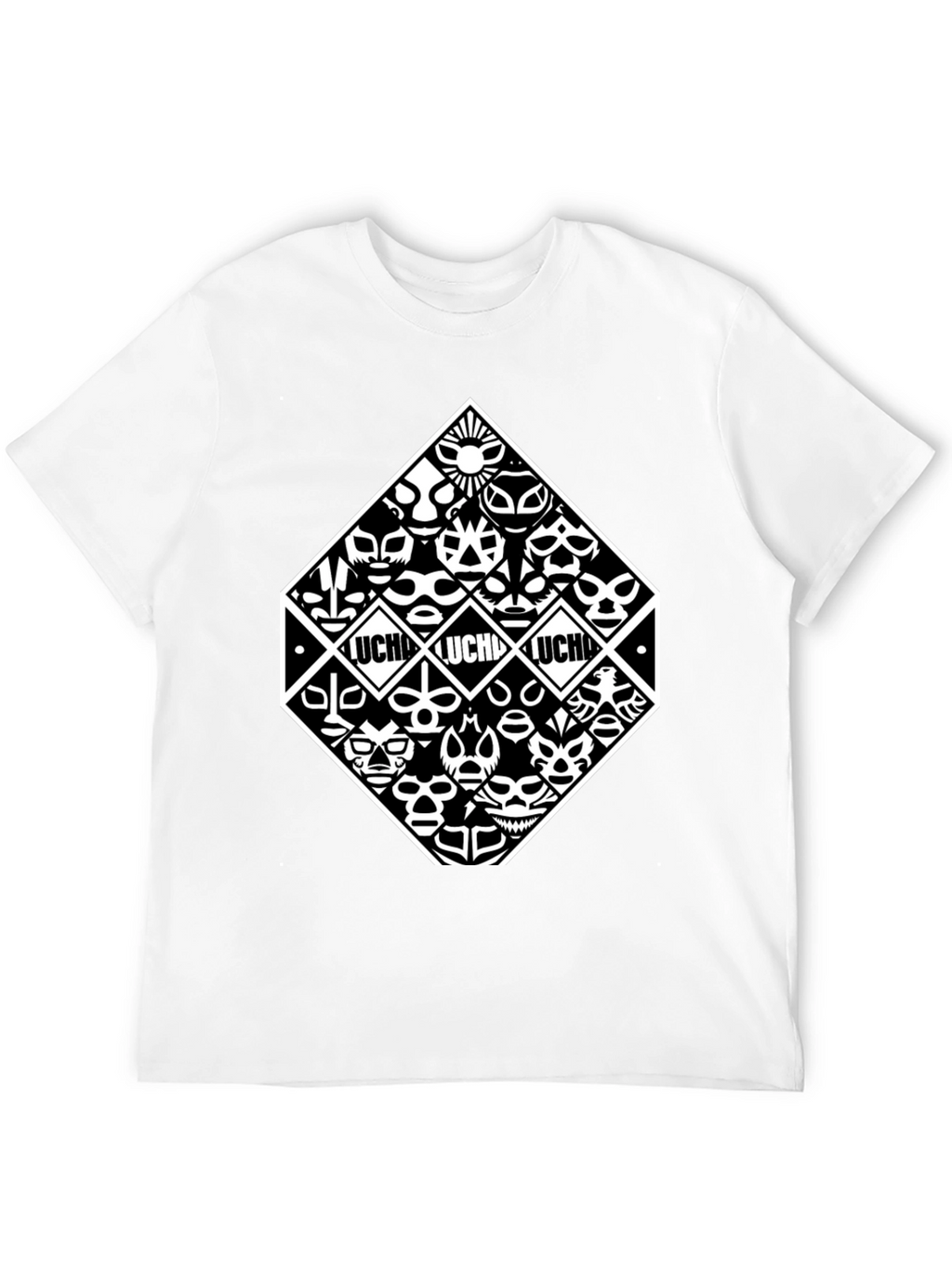 Lucha Libre Masks Black T-Shirt