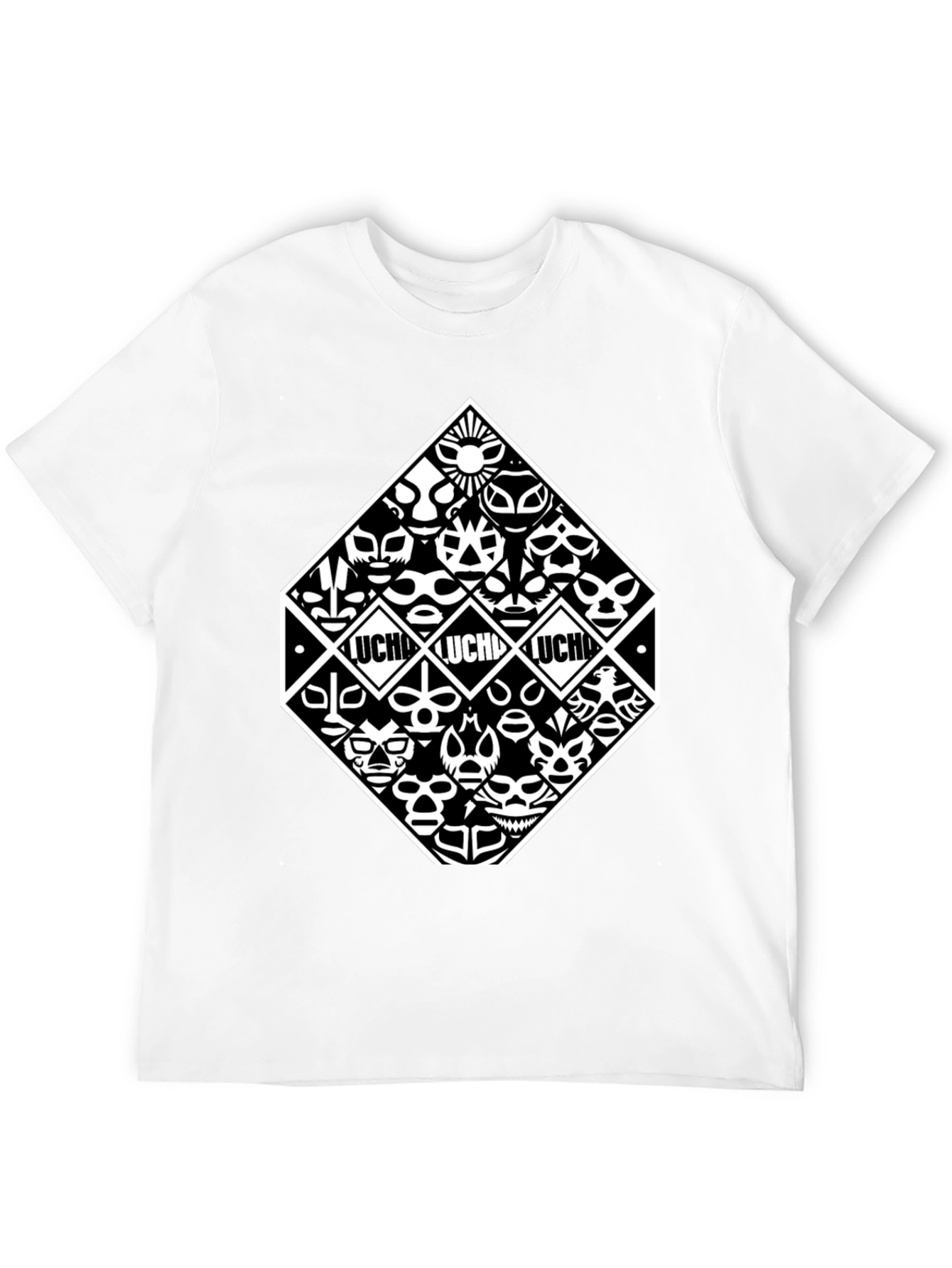 Lucha Libre Masks Black T-Shirt