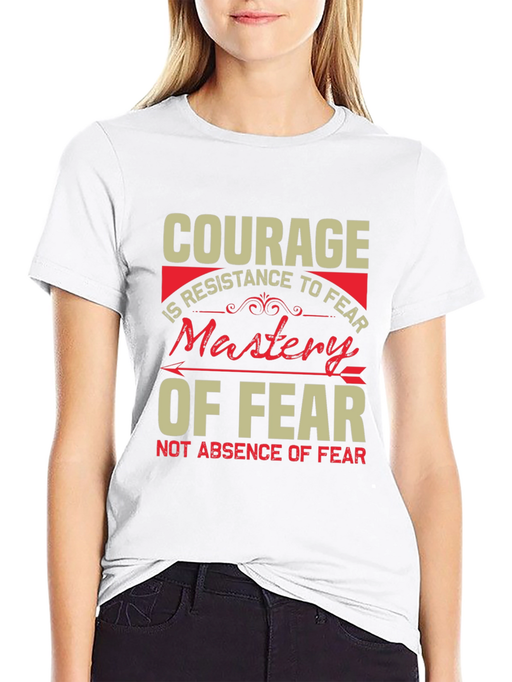Courage Mastery of Fear Black Graphic Tee