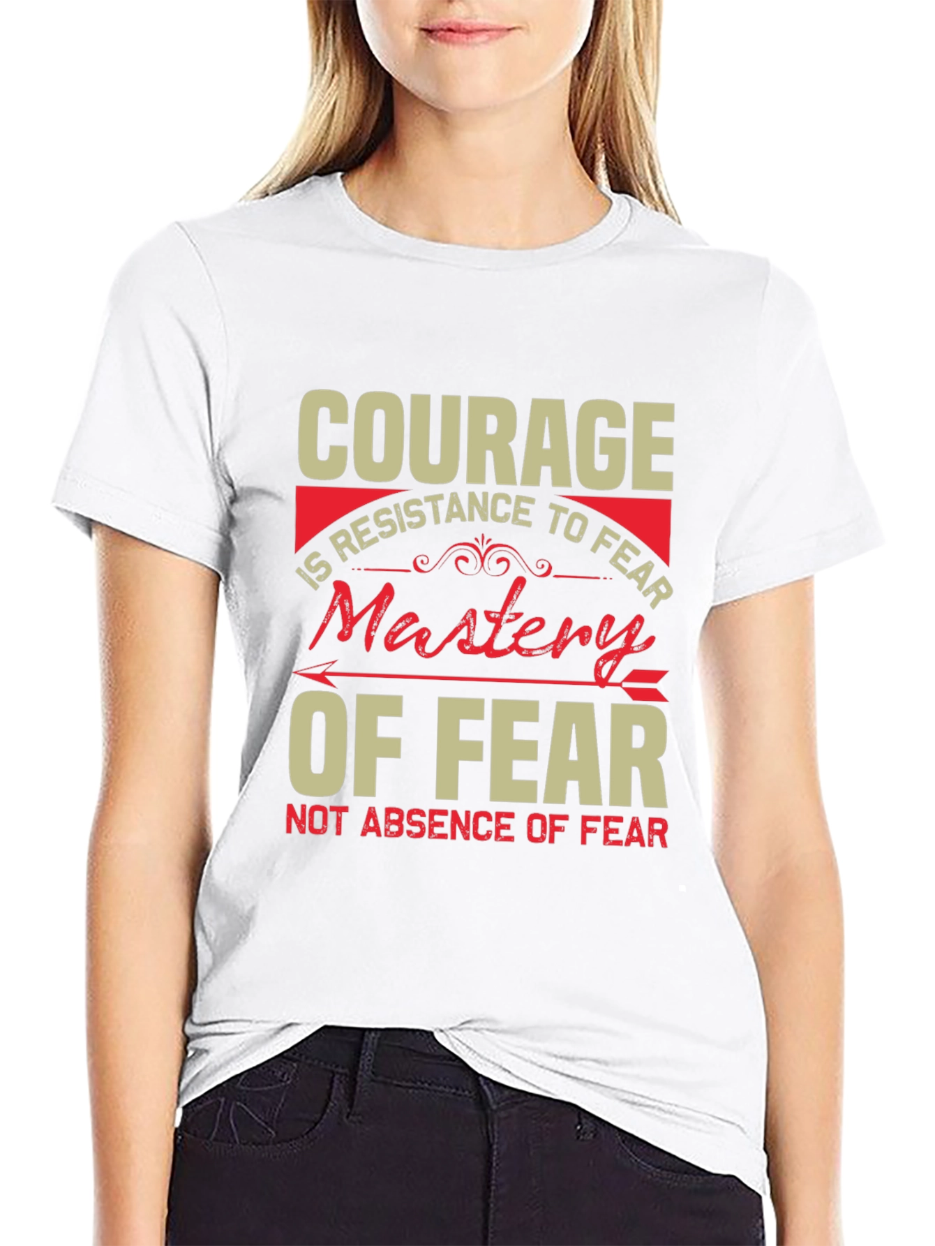 Courage Mastery of Fear Black Graphic Tee