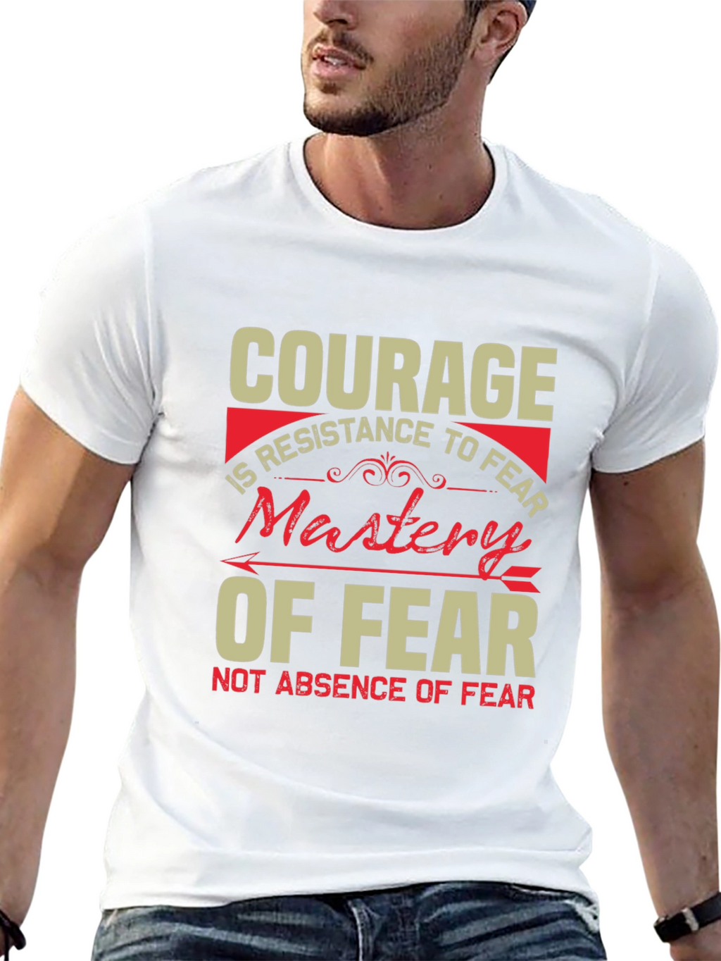 Courage Mastery of Fear Black Graphic Tee