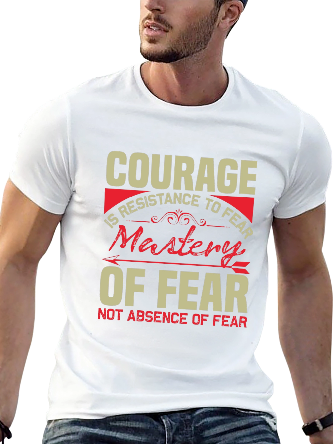 Courage Mastery of Fear Black Graphic Tee