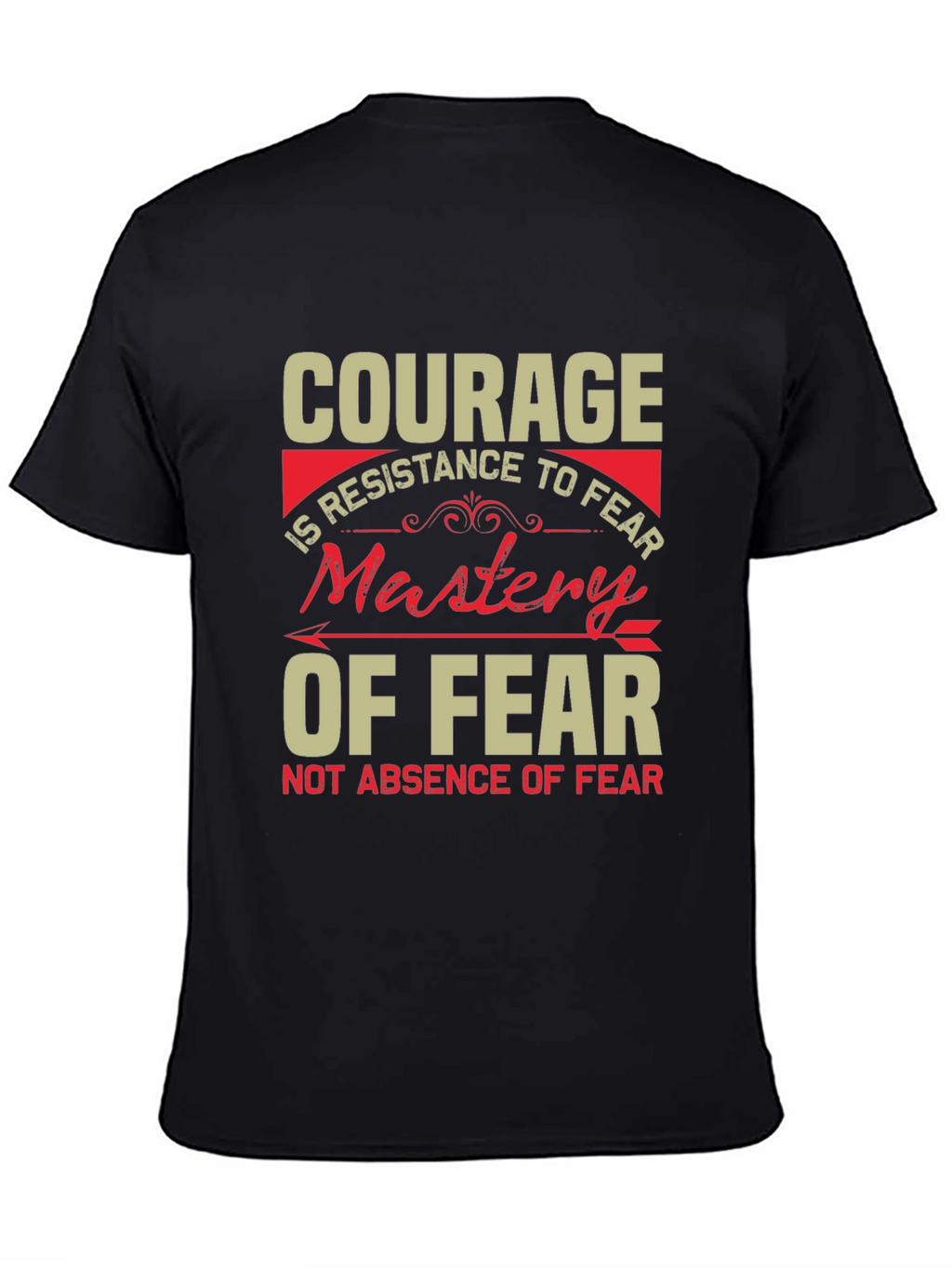 Courage Mastery of Fear Black Graphic Tee