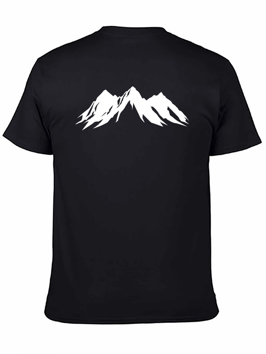 Mountain Graphic Tee - Black Cotton T-Shirt