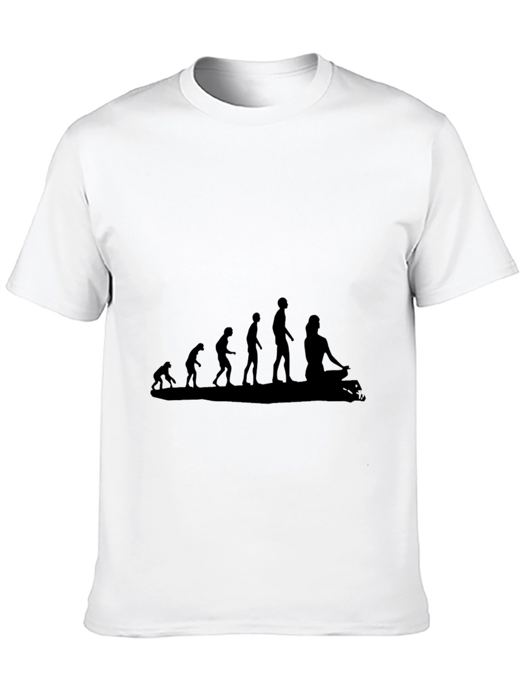 Evolution of Yoga T-Shirt - Black Cotton Tee