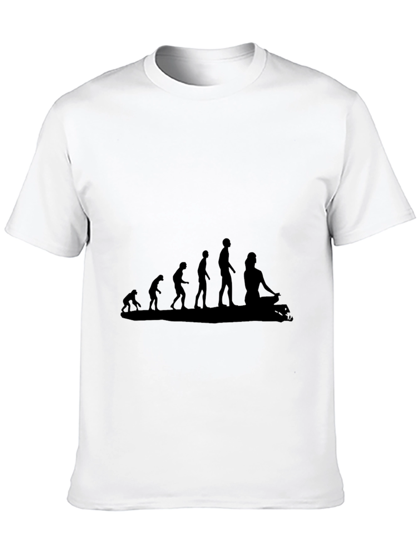 Evolution of Yoga T-Shirt - Black Cotton Tee