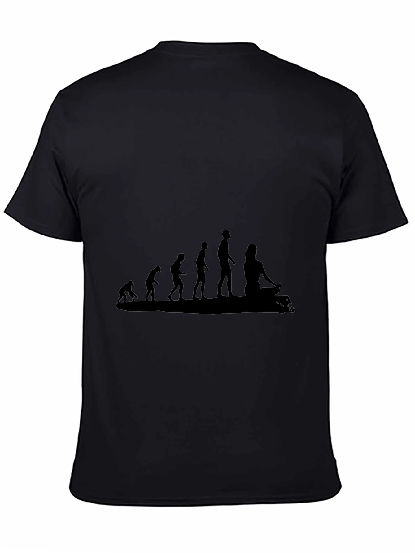 Evolution of Yoga T-Shirt - Black Cotton Tee
